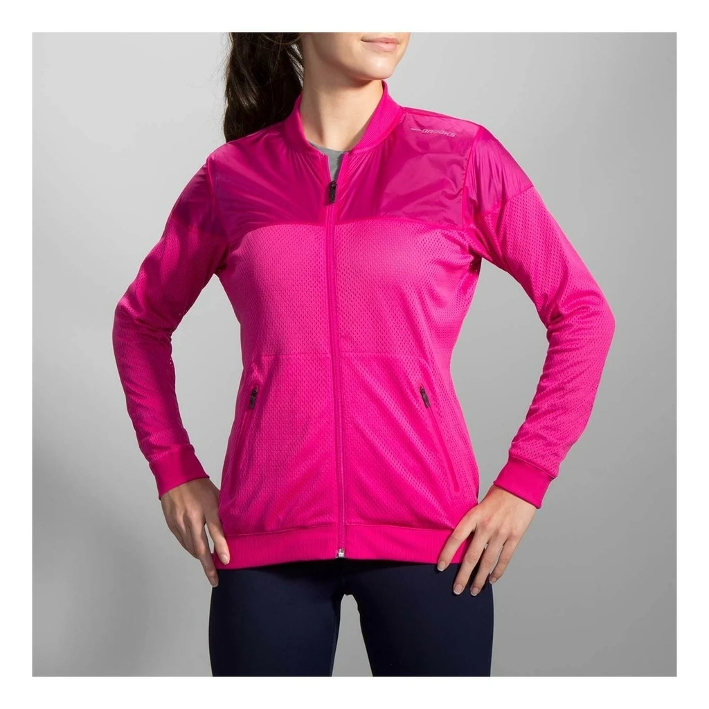 Brooks Running Run-Thru Jacket Femme Rose â Image 3