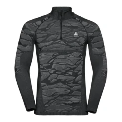 Odlo T-Shirt 1/2 Zip Manches Longues Performance Blackcomb Homme