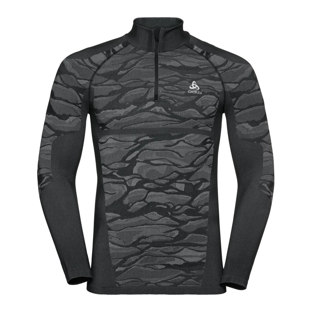 Odlo T-Shirt 1/2 Zip Manches Longues Performance Blackcomb Homme