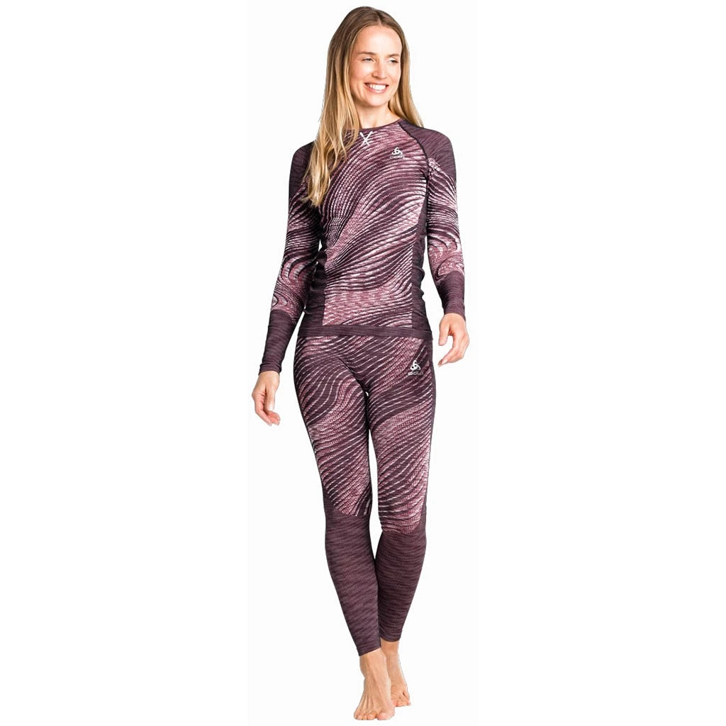 Odlo Base Layer Top Crew Neck Long Sleeve Blackcomb Eco Femme Gris â Image 6