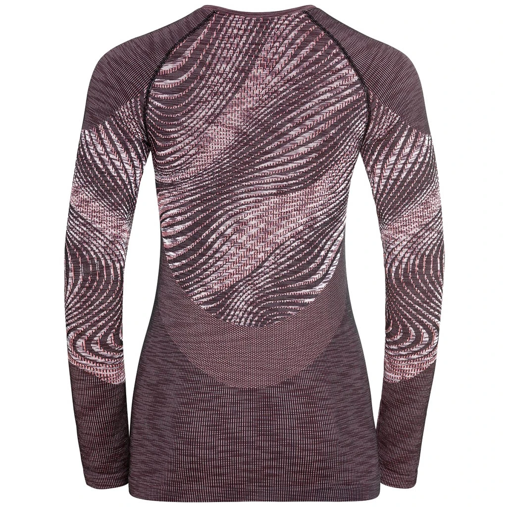 Odlo Base Layer Top Crew Neck Long Sleeve Blackcomb Eco Femme Gris â Image 2