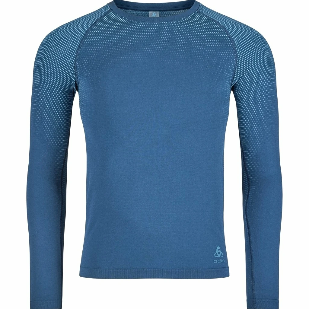 Odlo T-Shirt Manches Longues Performance Light E Homme Bleu