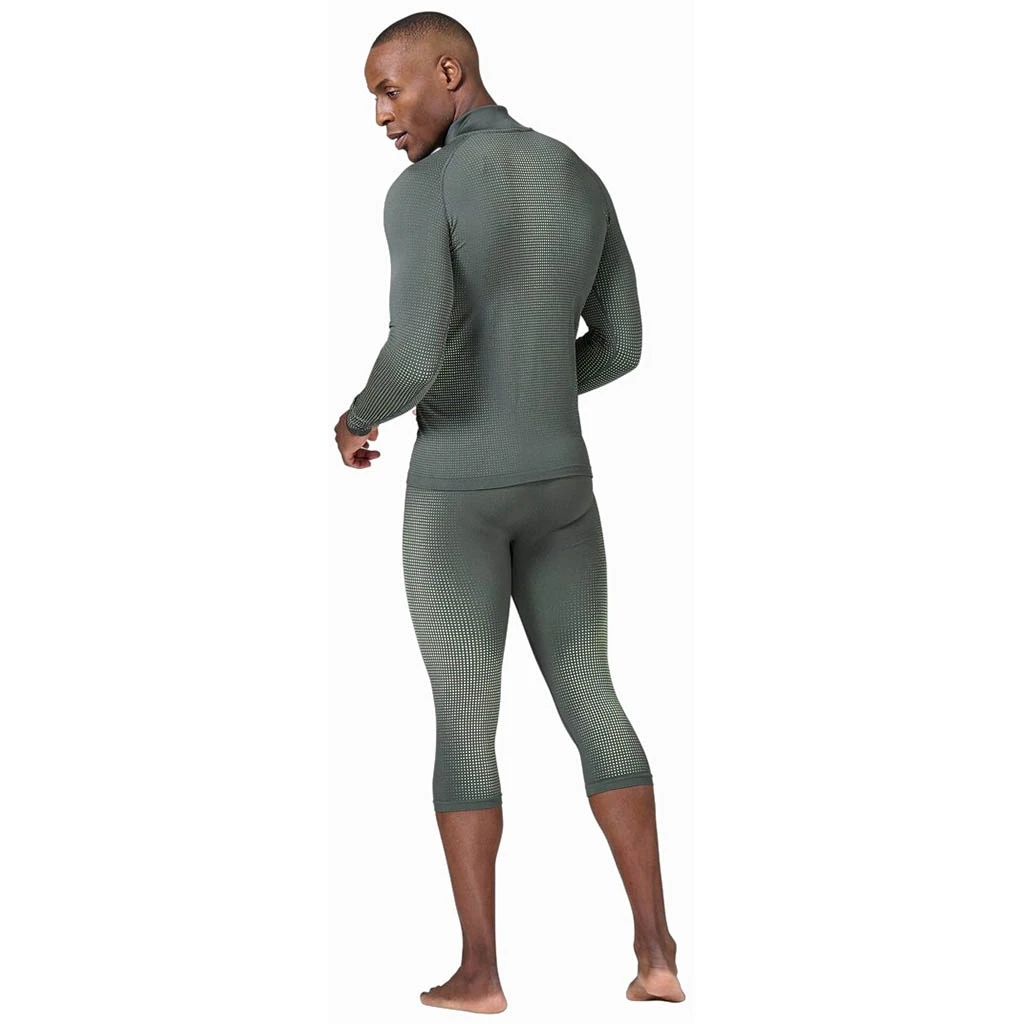Odlo Base Layer Top Turtle Neck Long Sleeve Half Zip Performance Warm Eco Homme Vert â Image 6