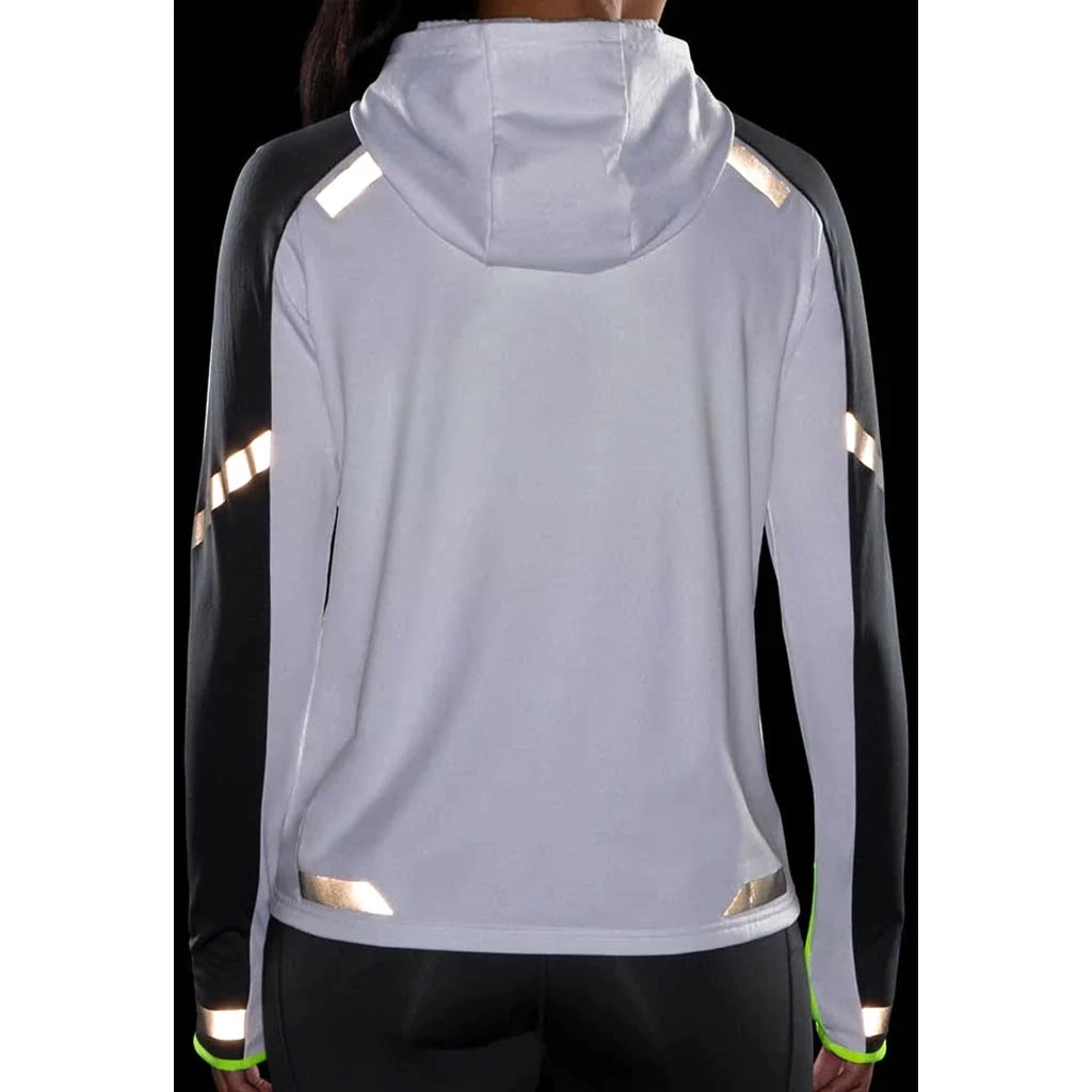 Brooks Running Run Visible Thermal Hoodie Femme Blanc â Image 3