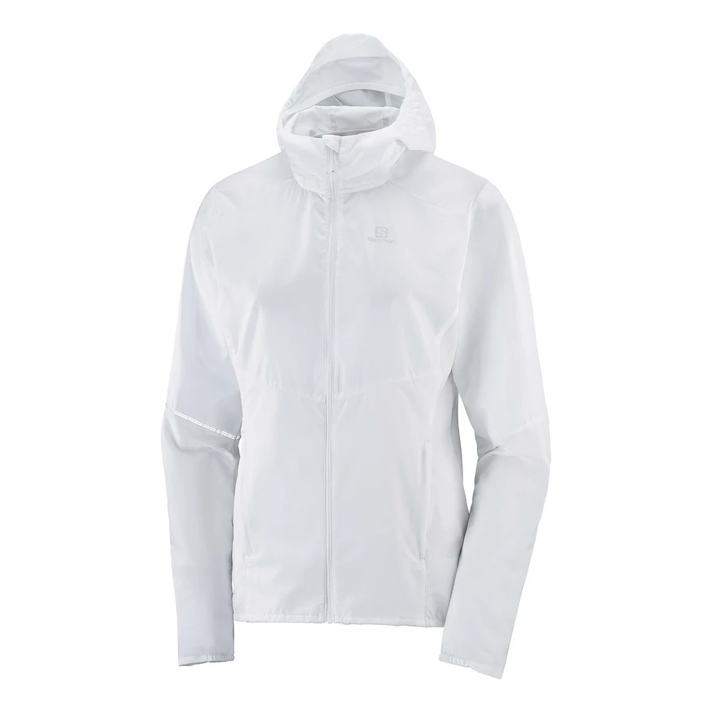 Salomon Agile Full Zip Hoodie Femme Blanc
