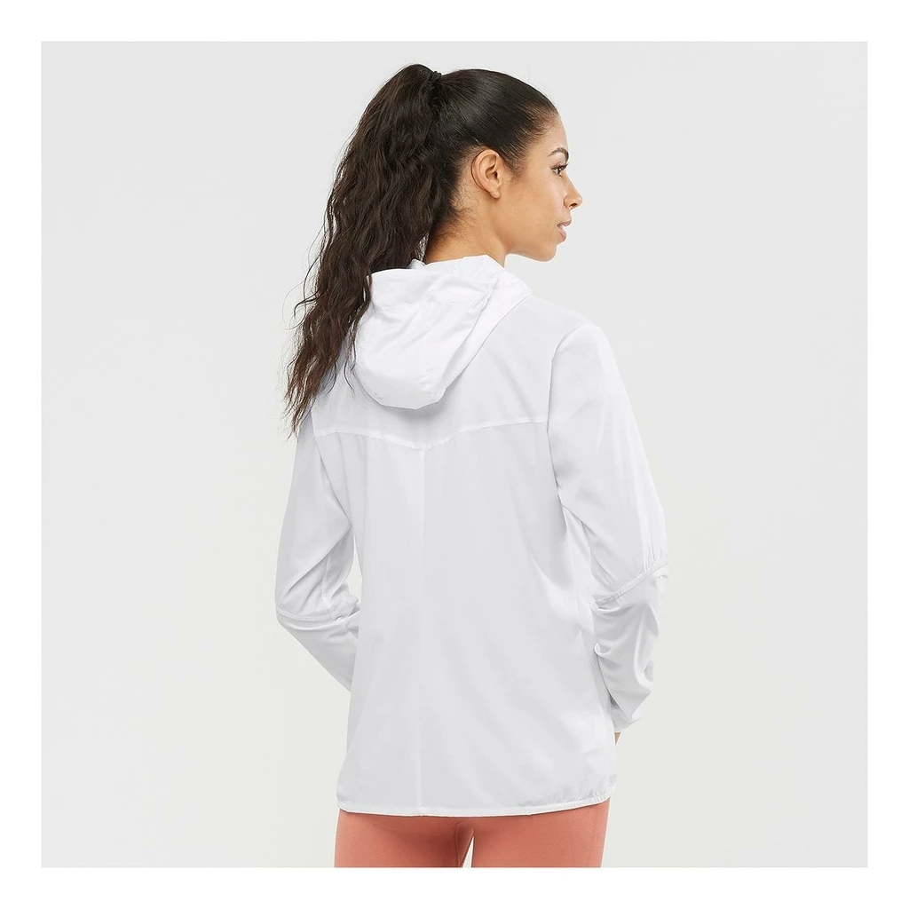 Salomon Agile Full Zip Hoodie Femme Blanc â Image 3