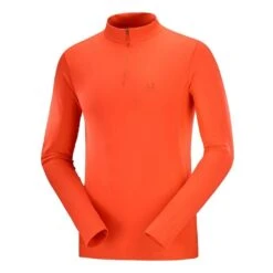Salomon Explore Seamless Half Zip Homme Rouge