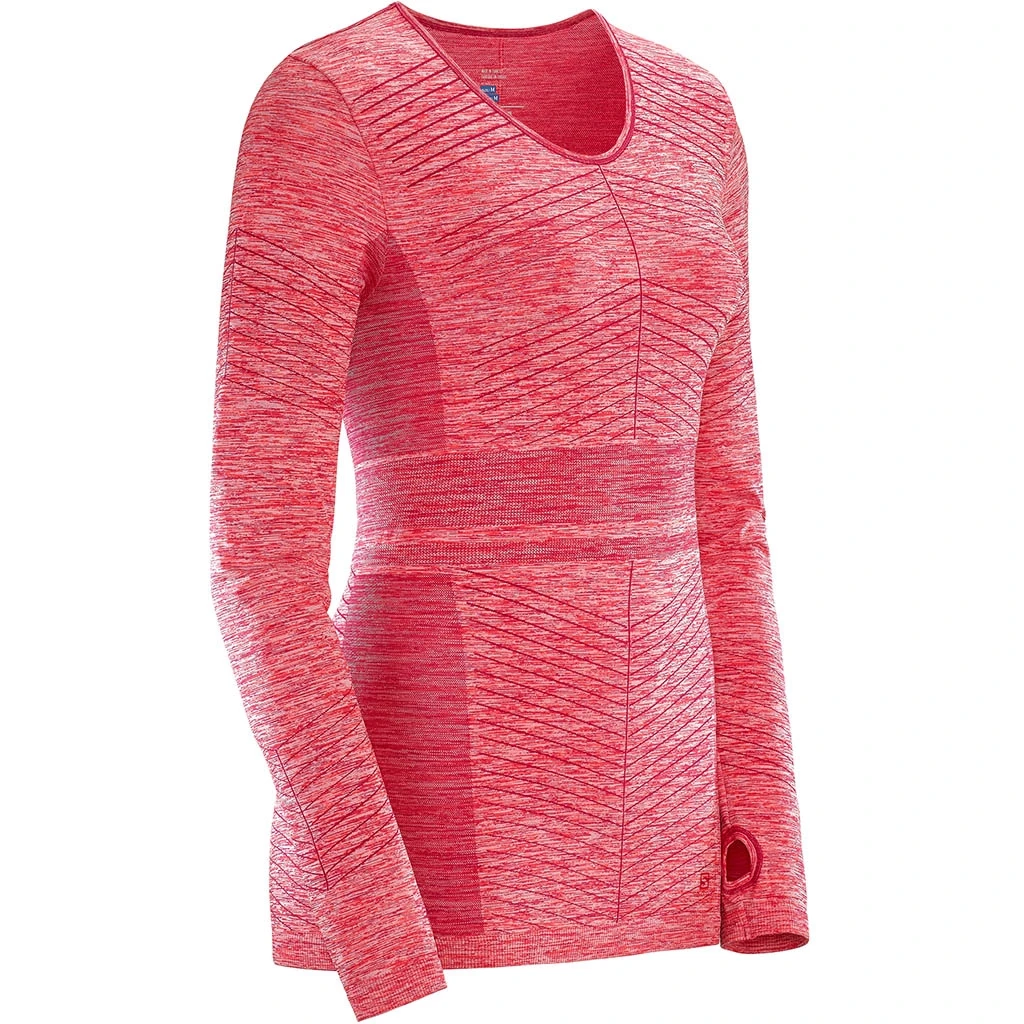 Salomon Elevate MoveOn Long Sleeve Tee Femme Rose â Image 2