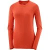 Salomon Sense Long Sleeve Tee Femme Rouge