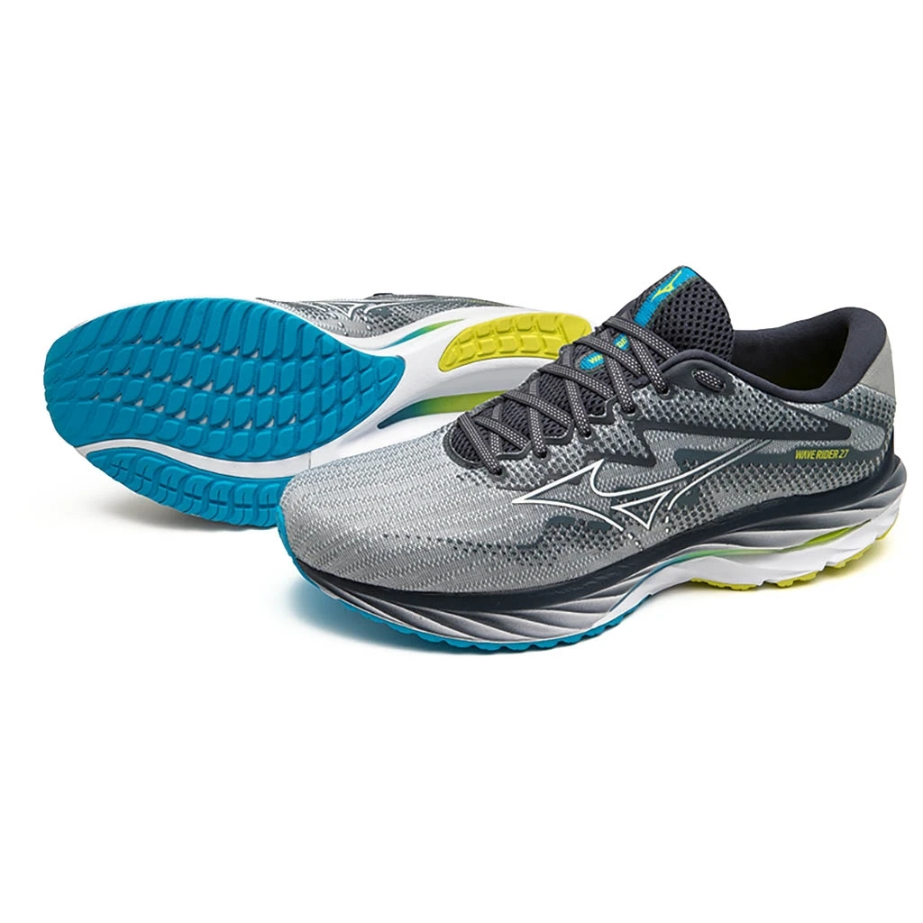 Mizuno Wave Rider 27 Homme Gris Clair – Image 6